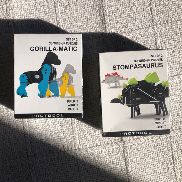 Protocol 3D Wind Up Puzzles Gorilla-matic Stompasaurus Build It Wind It Race It - Picture 1 of 4